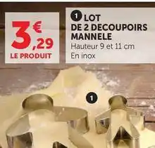 Hyper U Lot de 2 decoupoirs mannele offre