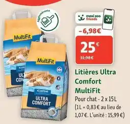 Maxi Zoo Multifit, - litières ultra comfort offre