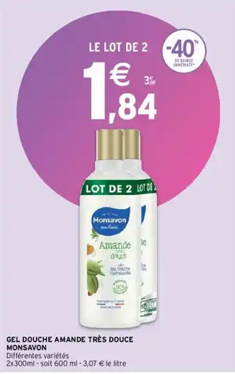 Intermarché Gel Douche Amande Très Douche offre