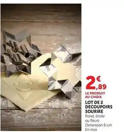 Hyper U Lot de 2 decoupoirs sourine offre