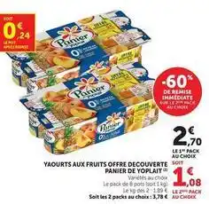 Hyper U Yoplait - yaourts aux fruits offre decouverte soit panier offre