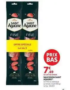 Hyper U Saint agaune - saucisson offre