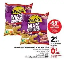 Hyper U Mccain - frites surgelees max crunch offre