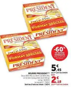 Hyper U Président - beurre offre