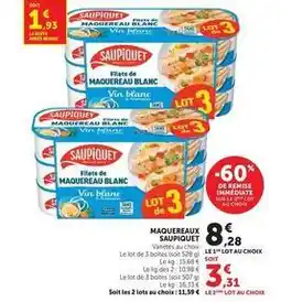 Hyper U Saupiquet - maquereaux offre