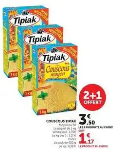 Hyper U Tipiak - couscous offre