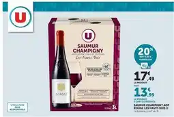 Hyper U U - saumur champigny aop rouge les hauts offre