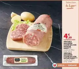 Hyper U Randy - vertable saucisson à cuire de lyon parsicycle offre