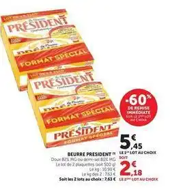 Super U Président - beurre offre