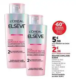 Super U L'oréal - elseve routine capillaire offre
