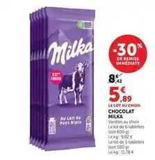 U Express Milka - chocolat offre