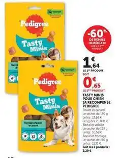 U Express Pedigree - tasty minis pour chien sa recompense offre