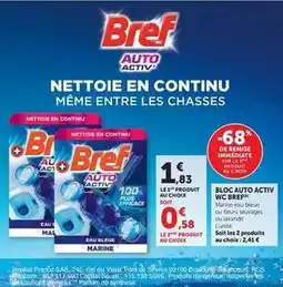U Express Bref - bloc auto activ wc offre