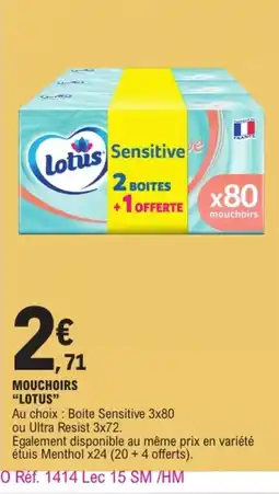 E.Leclerc LOTUS Mouchoirs offre