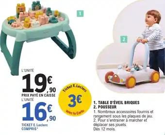 TABLE D'ÉVEIL BRIQUES