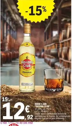 E.Leclerc Havana Club RHUM 3 ANS offre