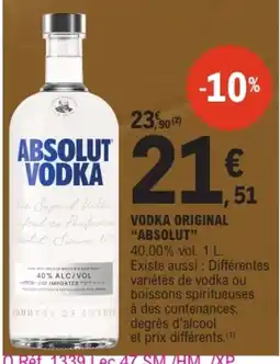 E.Leclerc ABSOLUT VODKA offre