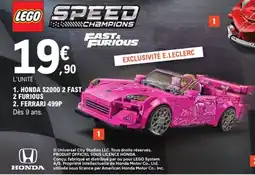 E.Leclerc LEGO SPEED CHAMPIONS HONDA S2000 2 FAST offre