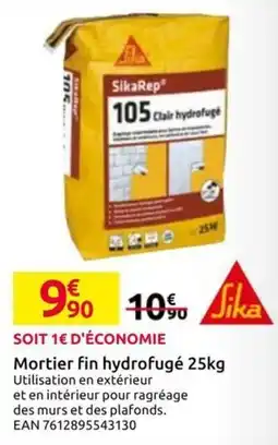 Mr Bricolage Sika Mortier fin hydrofugé offre
