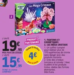 E.Leclerc Clementoni Les Méga Cristaux offre