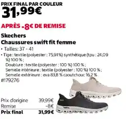Costco Skechers Chaussures swift fit femme offre