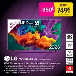Pulsat LG TV MINILED 4K 65QNED85B6B offre