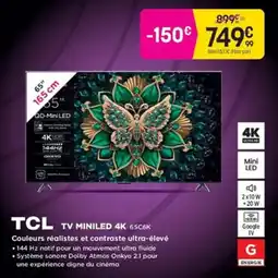 Pulsat TCL TV MINILED 4K 65C6K offre