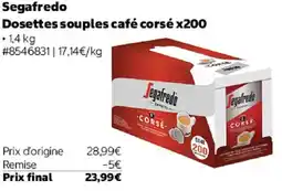 Costco Segafredo Dosettes souples café corsé offre