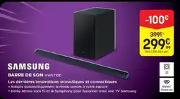 Pulsat SAMSUNG BARRE DE SON HWS710D offre