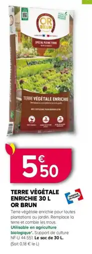 Kiriel OR BRUN Terre végétale enrichie offre
