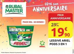 Rural Master Ariel - lessive pods 3 en 1 offre
