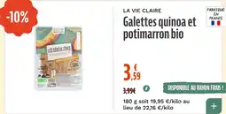 La Vie Claire La Vie Claire Galettes quinoa et potimarron bio offre