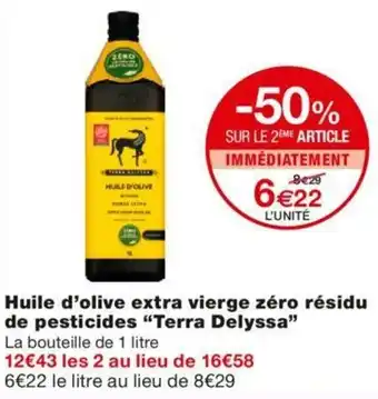 Monoprix Huile d'Olive Extra Vierge Zéro Résidu offre