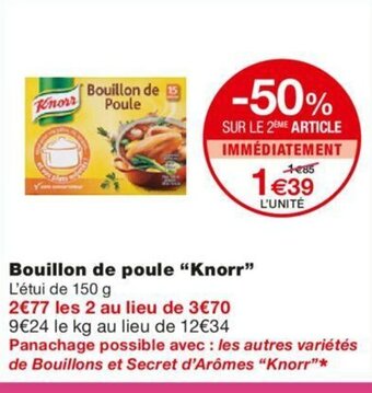 Monoprix Bouillon de Poule Knorr offre