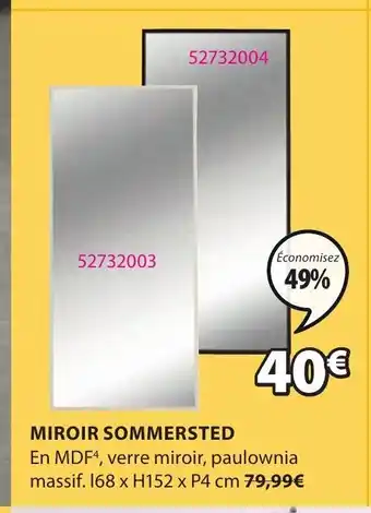 JYSK Miroir Sommersted offre