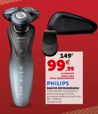 Hyper U Rasoir Rechargeable offre