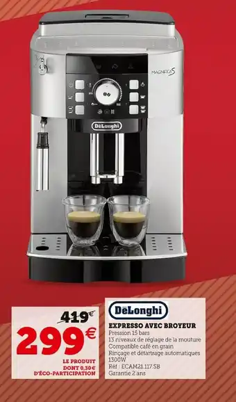 Hyper U Espresso Avec Broyeur offre