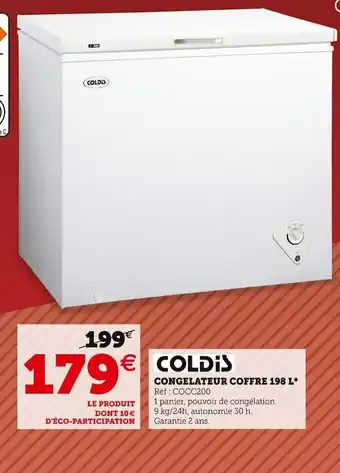 Hyper U Congelateur Coffre 198 L offre