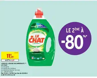 Intermarché Hyper Lessive liquide Bicarbonate Le Chat offre