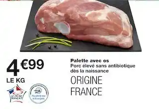 Monoprix Palette avec os offre