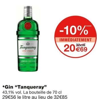 Monoprix Tanqueray gin offre