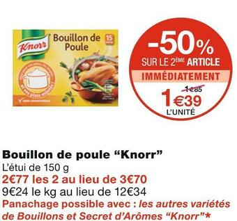 Monoprix Knorr bouillon de poule offre