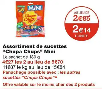 Chupa chups assortiment de sucettes mini