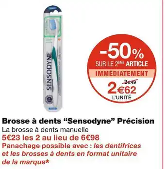 Monoprix Sensodyne brosse à dents précision offre