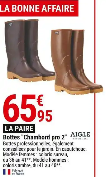 Gamm vert Bottes "chambord pro 2" offre