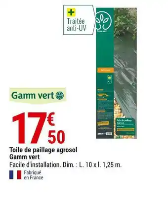 Gamm vert toile de paillage agrosol