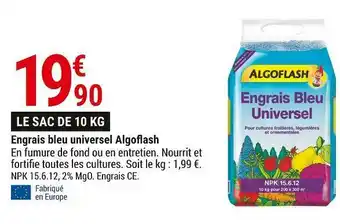 Gamm vert Algoflash engrais bleu universel offre