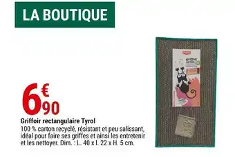 Gamm vert Tyrol griffoir rectangulaire offre