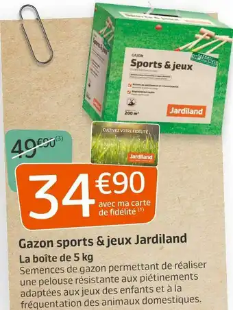 Jardiland Gazon sports & jeux jardiland offre