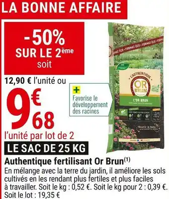 Gamm vert Or brun authentique fertilisant offre